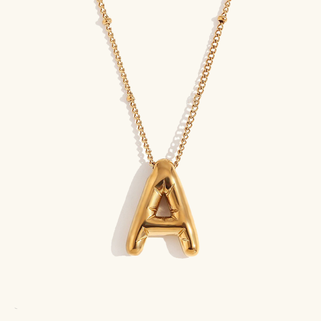 Balloon Gold Initial Necklace - Joie d’Or
