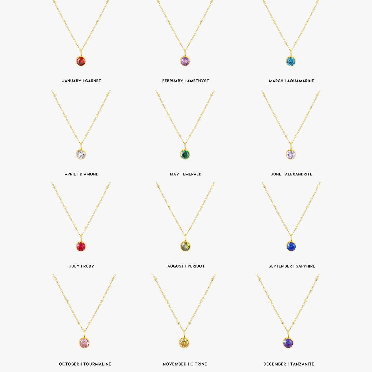 Amelia Birthstone Necklace - Joie d’Or