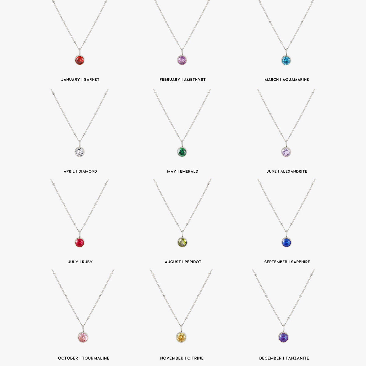 Amelia Birthstone Necklace - Joie d’Or