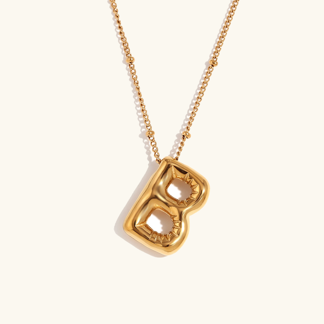 Balloon Gold Initial Necklace - Joie d’Or