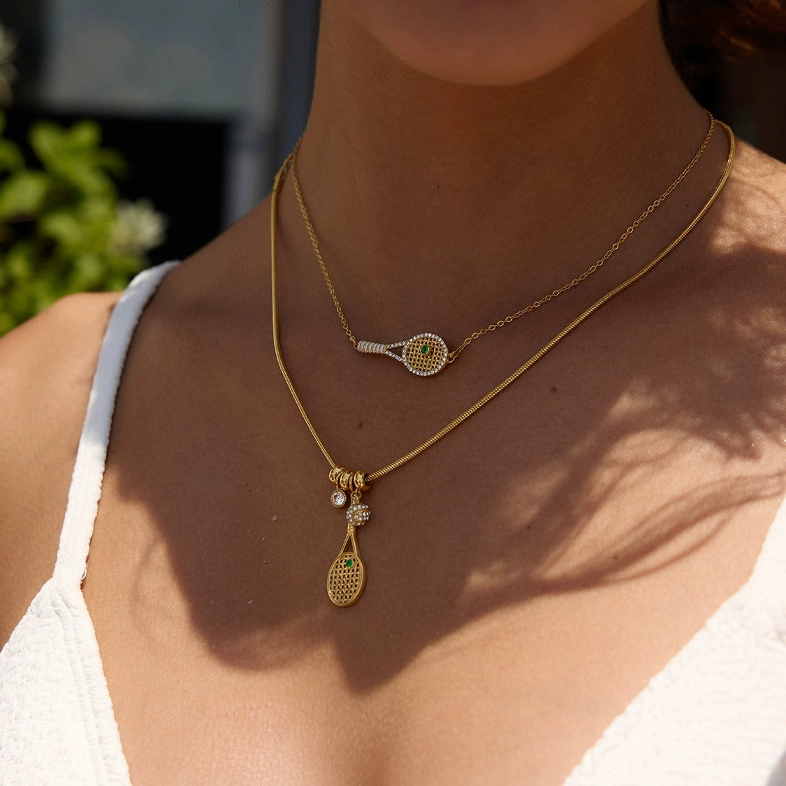 Colette Tennis Charms Gold Necklace - Joie d’Or