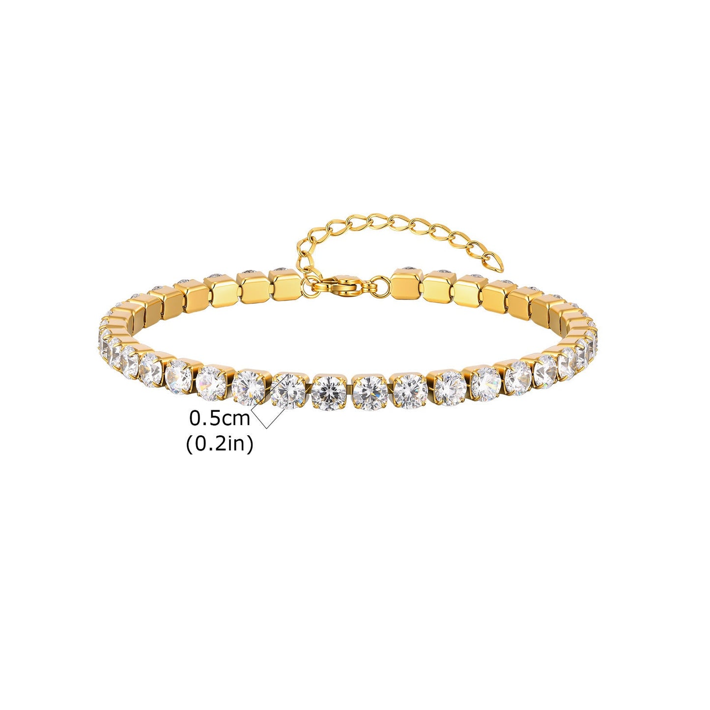 Alessia Tennis Gold Anklet - Joie d’Or