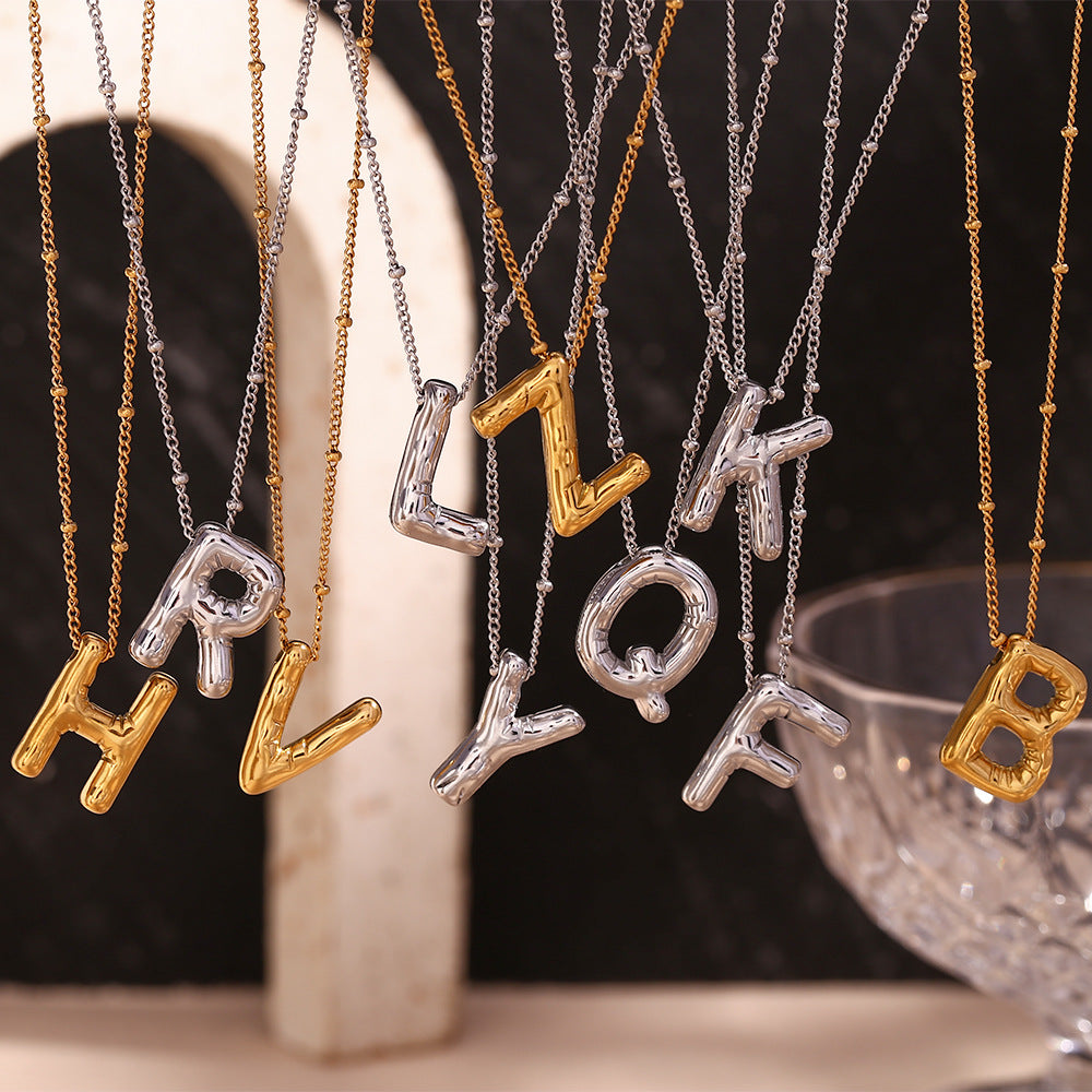 Balloon Gold Initial Necklace - Joie d’Or