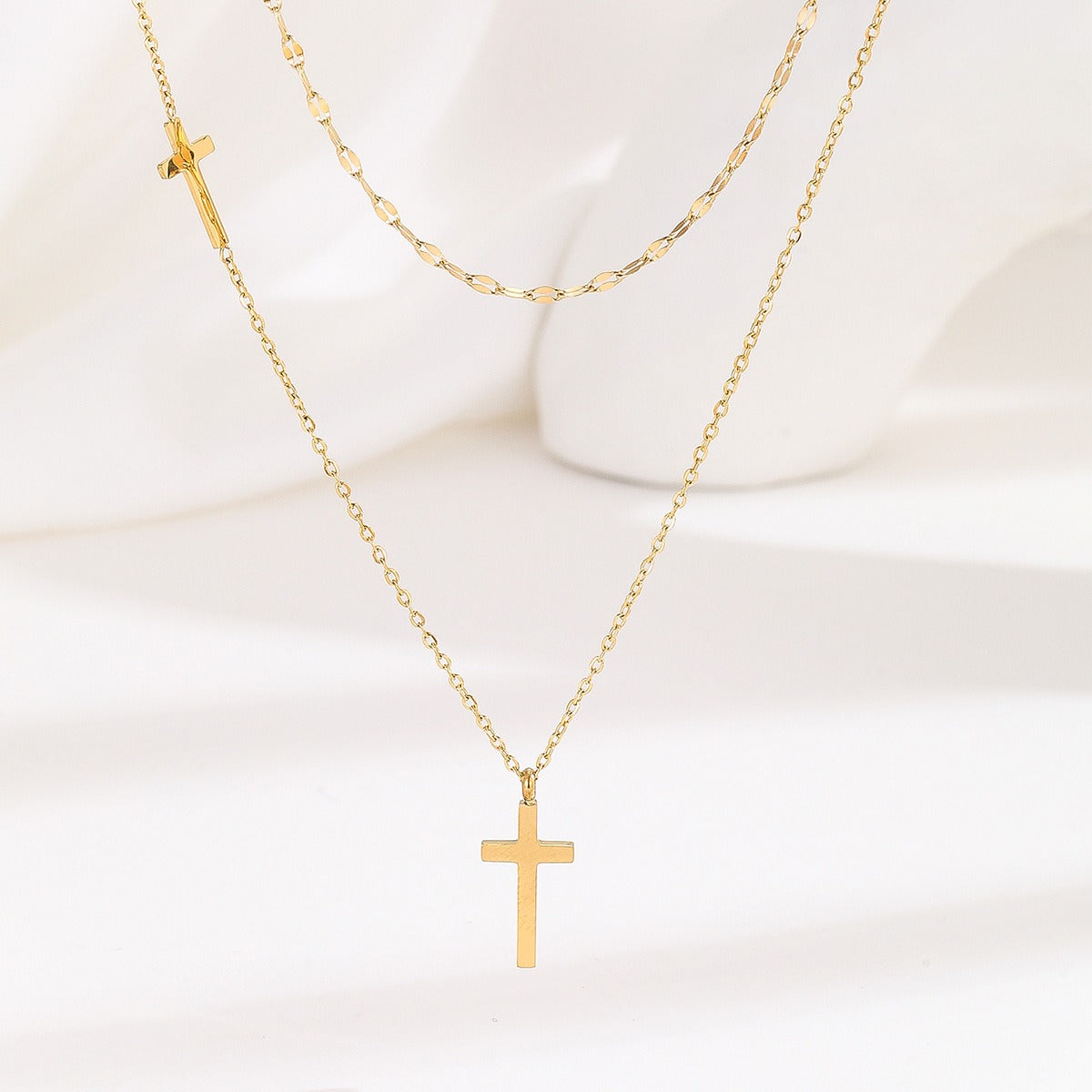 Divina Cross Layer Necklace - Joie d’Or