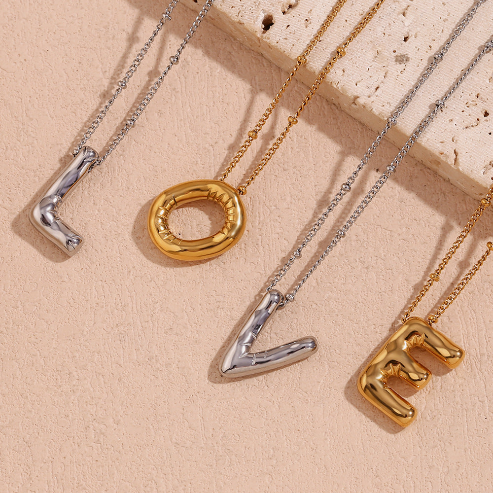Balloon Gold Initial Necklace - Joie d’Or