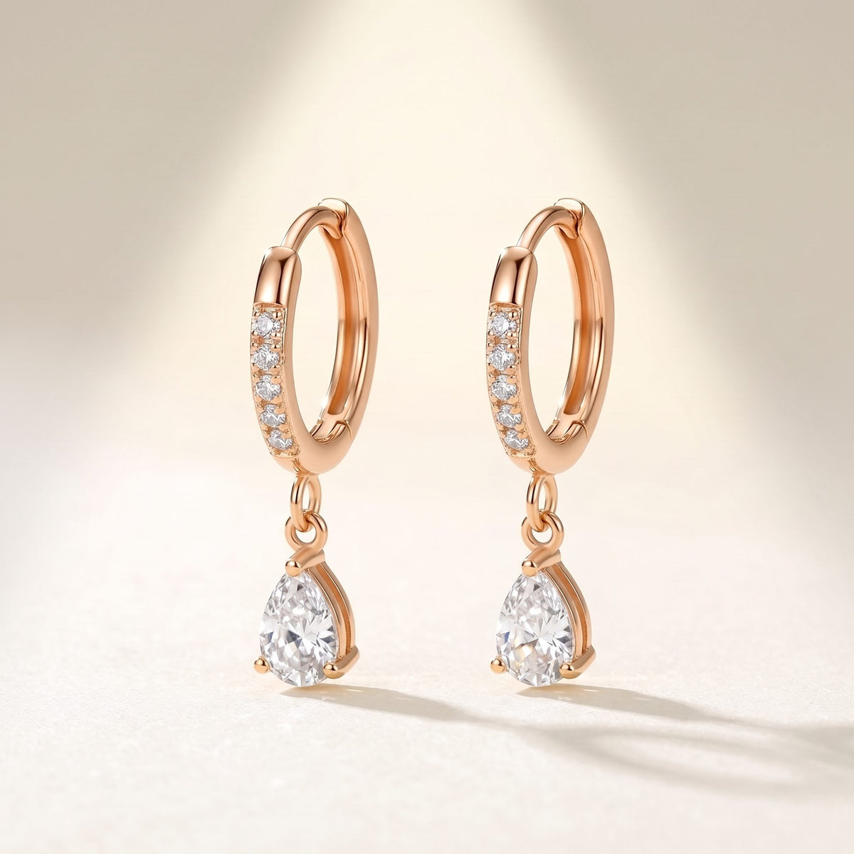 Aurélie Crystal Water Drop Gold Earrings - Joie d’Or