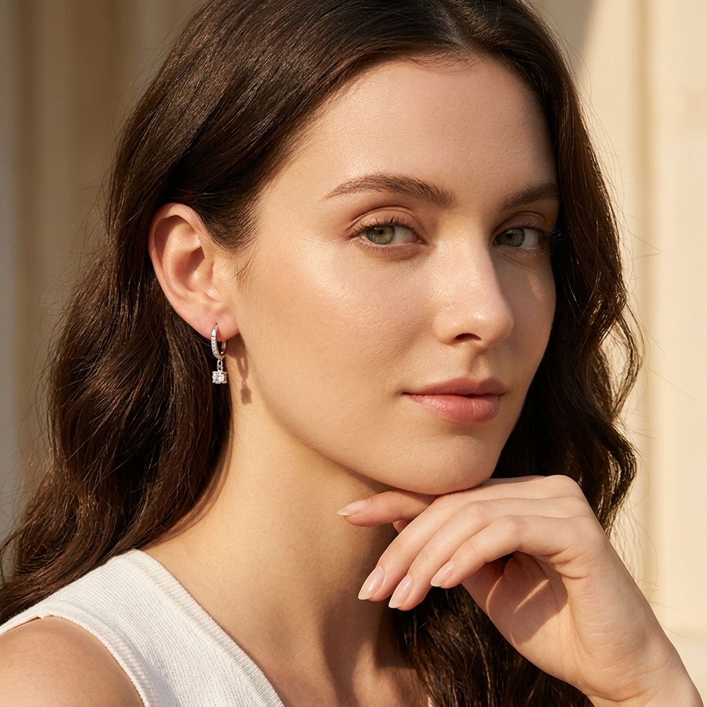 Aurélie Crystal Silver Earrings - Joie d’Or