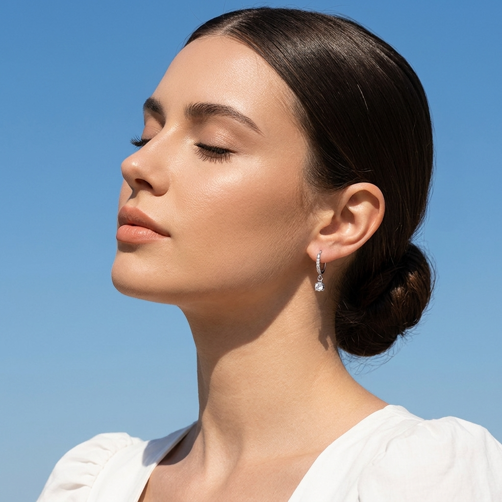 Aurélie Crystal Silver Earrings - Joie d’Or