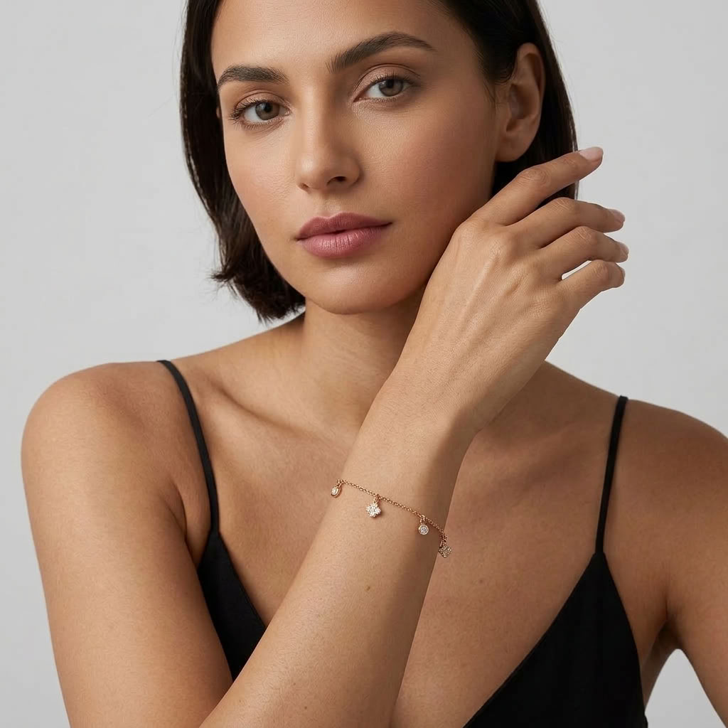 Sienna Clover Charms Gold Bracelet - Joie d’Or