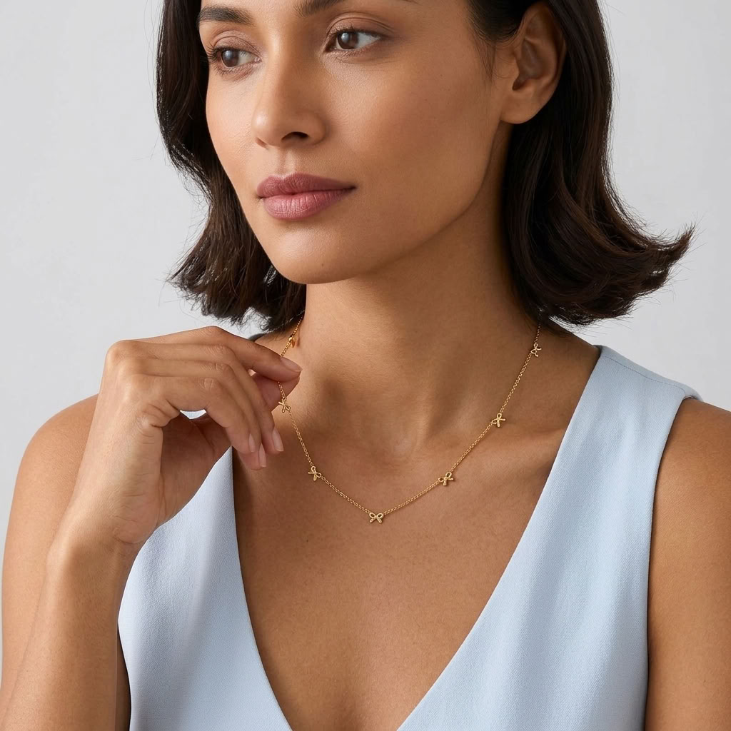 Bianca Multi-Bow Gold Necklace - Joie d’Or