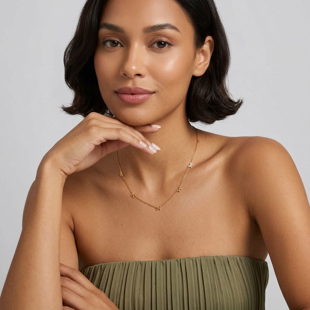 Bianca Multi-Bow Gold Necklace - Joie d’Or