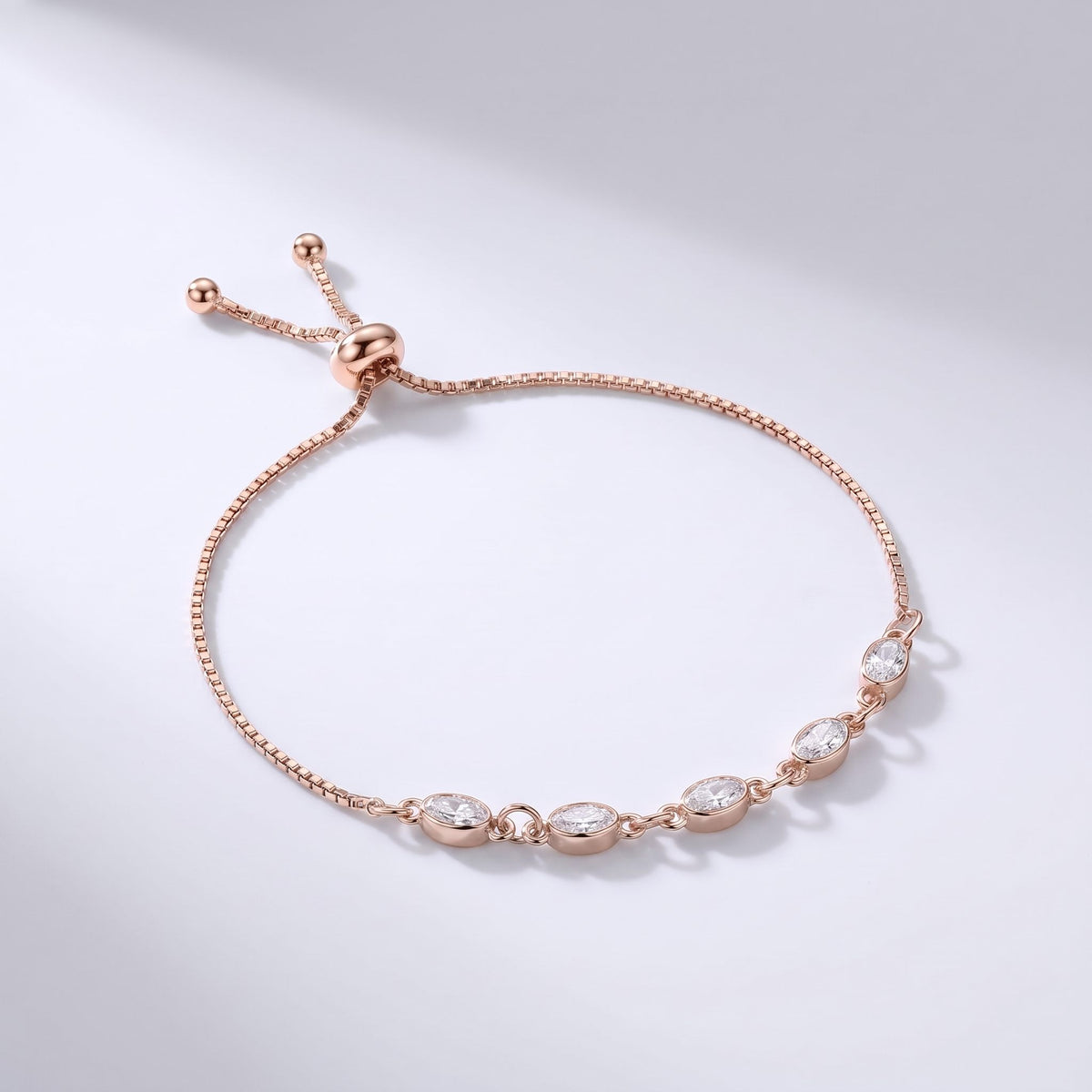 Marisa Oval Crystal Silver Bracelet