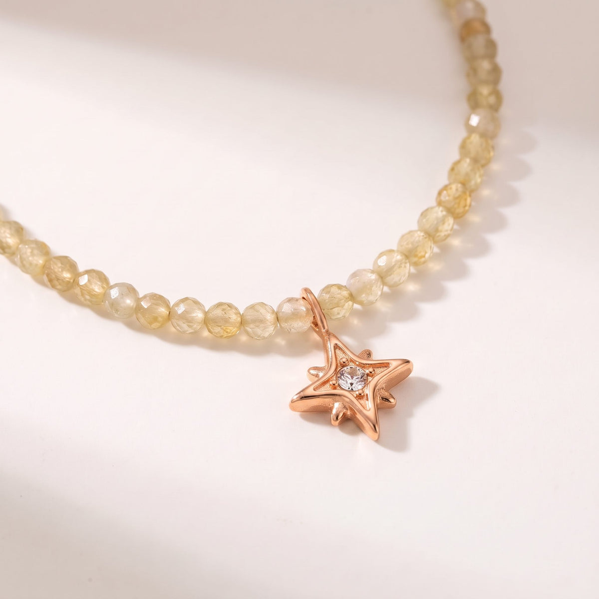 Selene Star Gemstone Gold Necklace - Joie d’Or