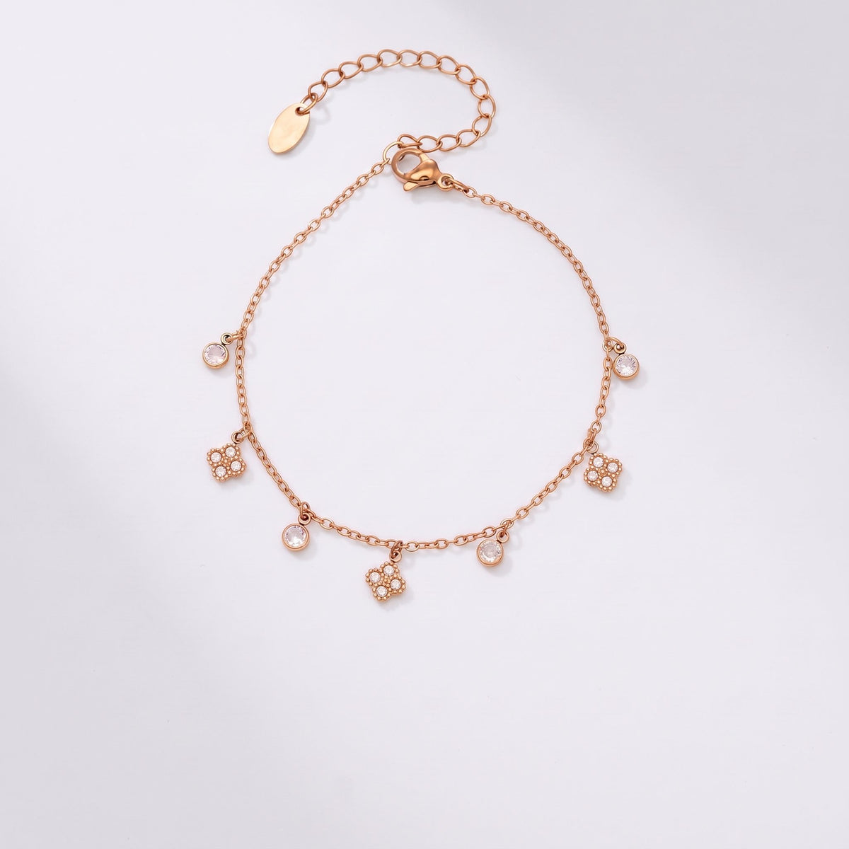 Sienna Clover Charms Gold Bracelet - Joie d’Or
