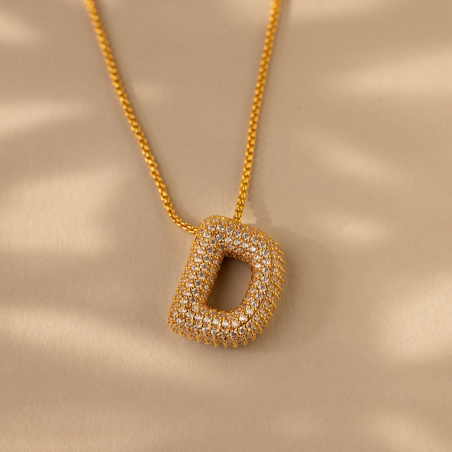 Valentina Crystal Letter Necklace
