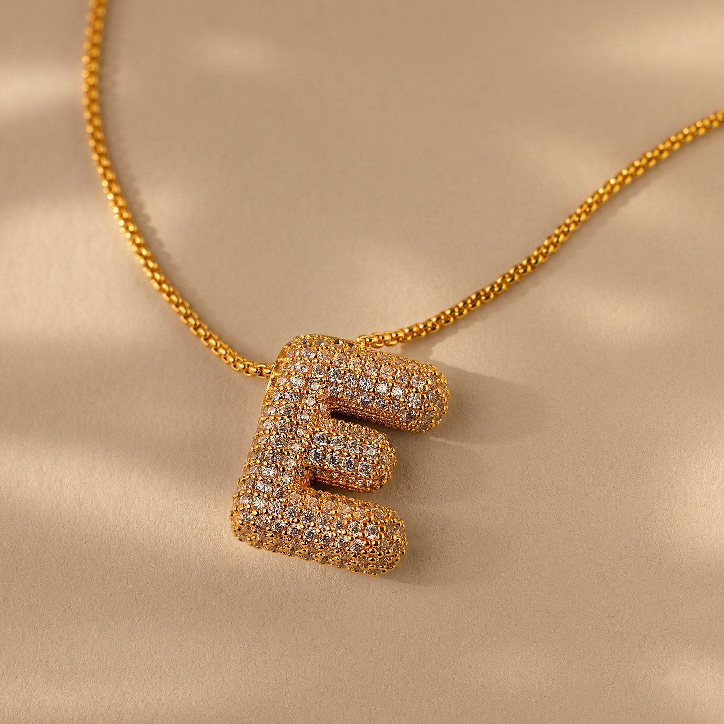 Valentina Crystal Letter Necklace