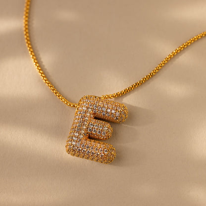 Valentina Crystal Letter Necklace