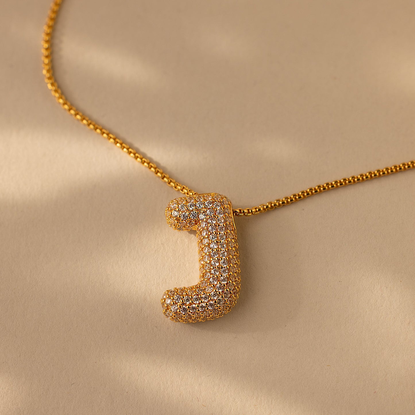 Valentina Crystal Letter Necklace