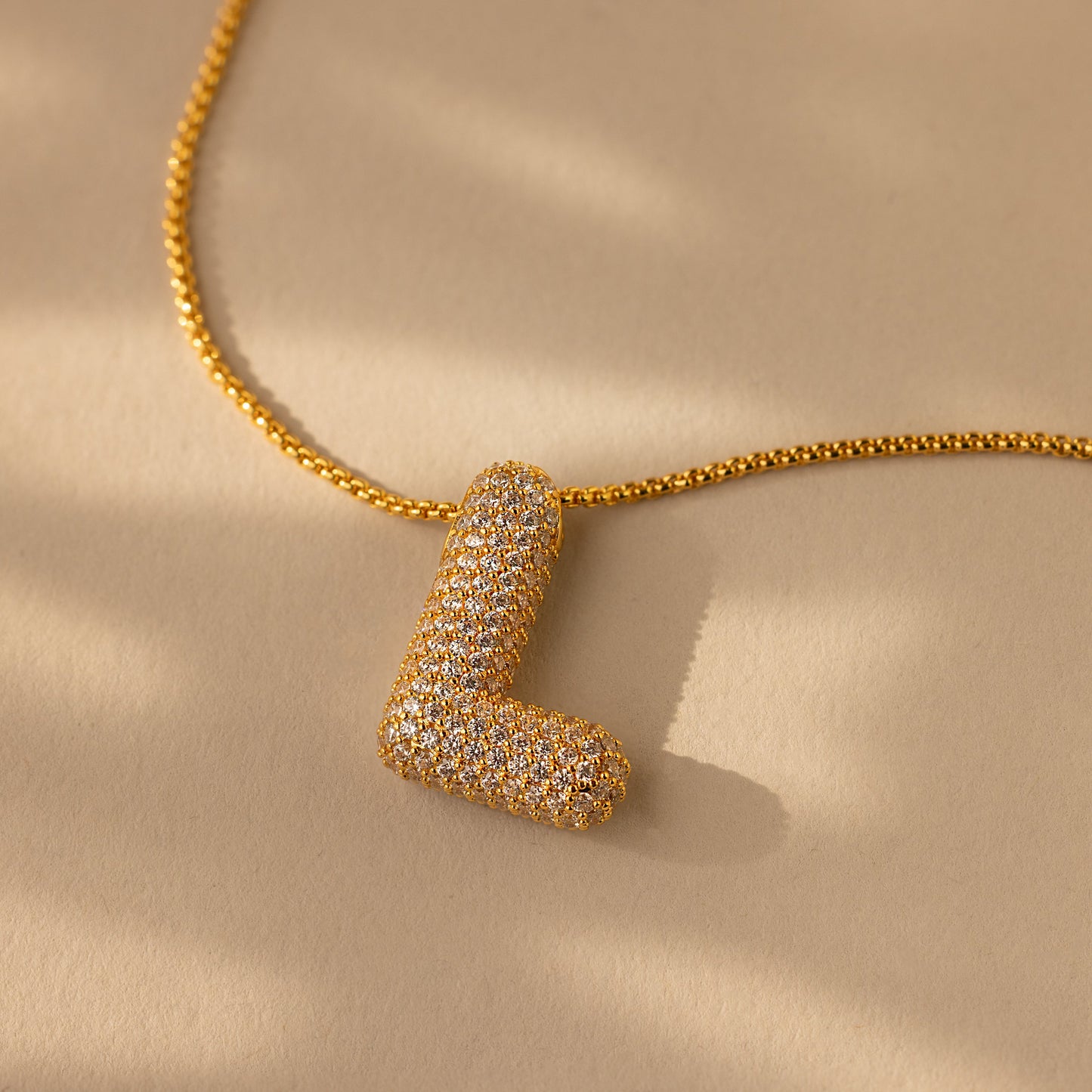 Valentina Crystal Letter Necklace