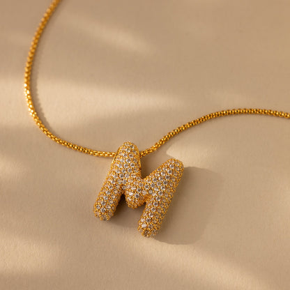 Valentina Crystal Letter Necklace