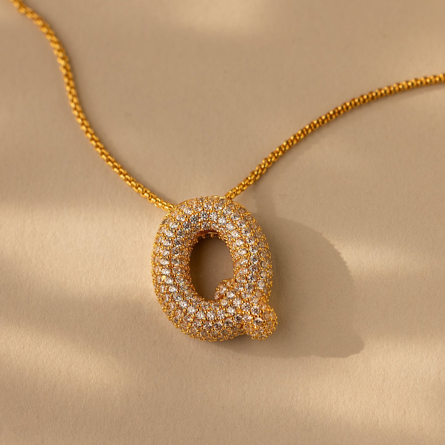 Valentina Crystal Letter Necklace