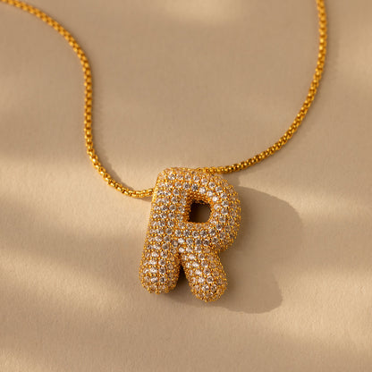 Valentina Crystal Letter Necklace