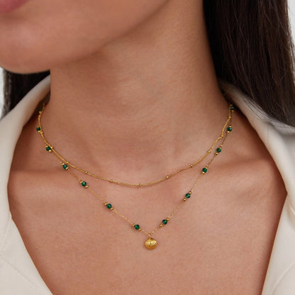 Alla Gold Shell & Beads Necklace