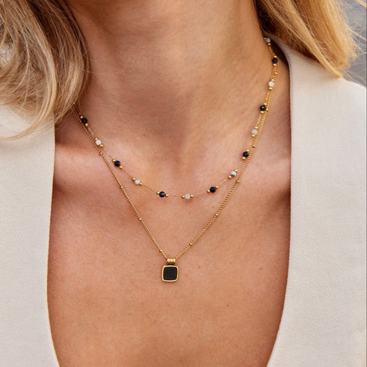 Alla Midnight Beaded Necklace