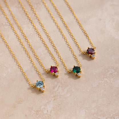 Aurora Birthstone Drop Necklace