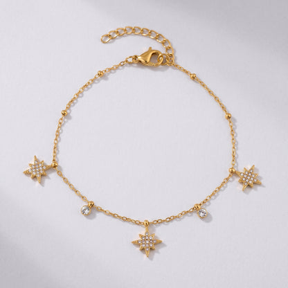 Giovanna Sparkling North Star Gold Chain Bracelet - Joie d’Or