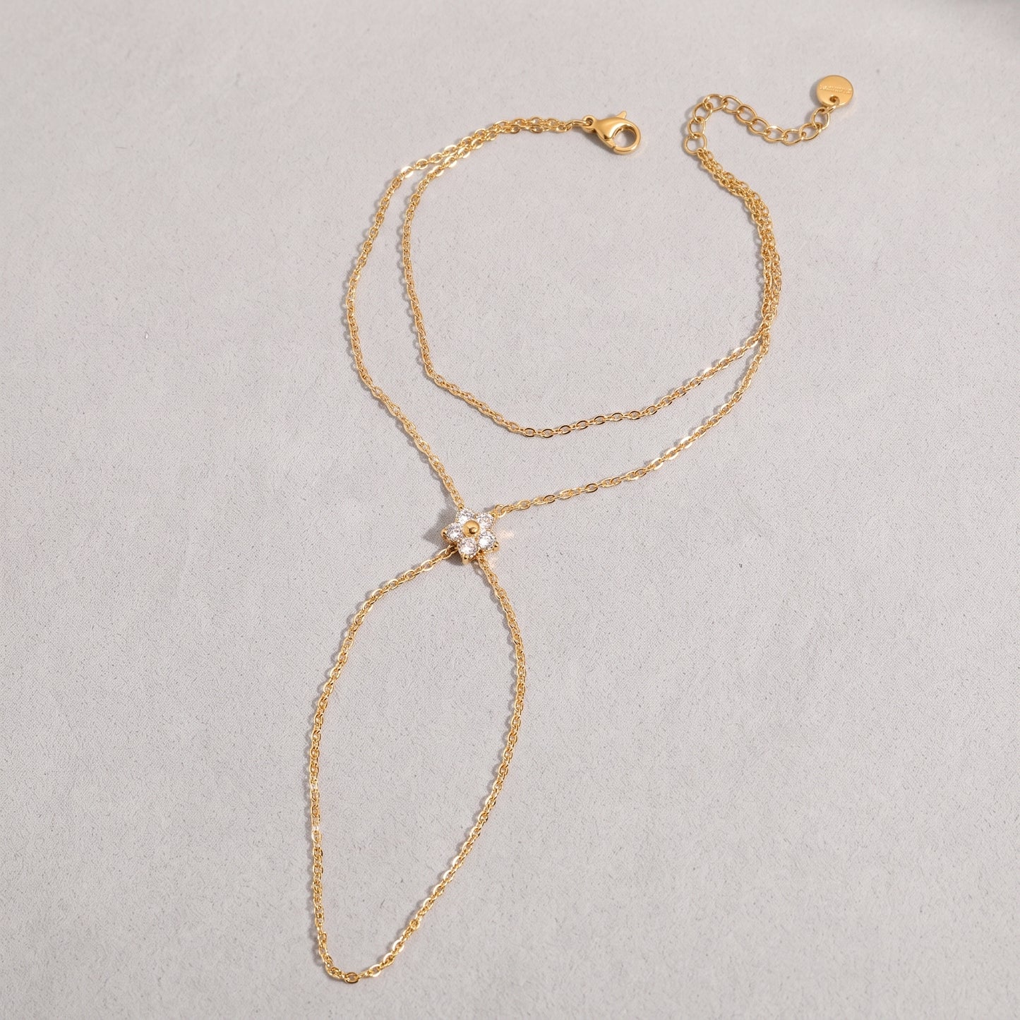 Sylvie Delicate Floral Gold Finger Bracelet - Joie d’Or
