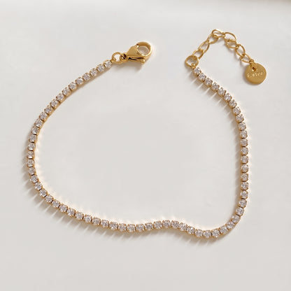 Ottavia Zirconia Gold Tennis Bracelet - Joie d’Or