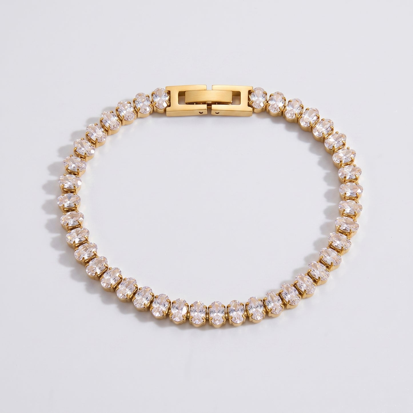 Chiara Sparkling Oval Zircon Tennis Bracelet - Joie d’Or