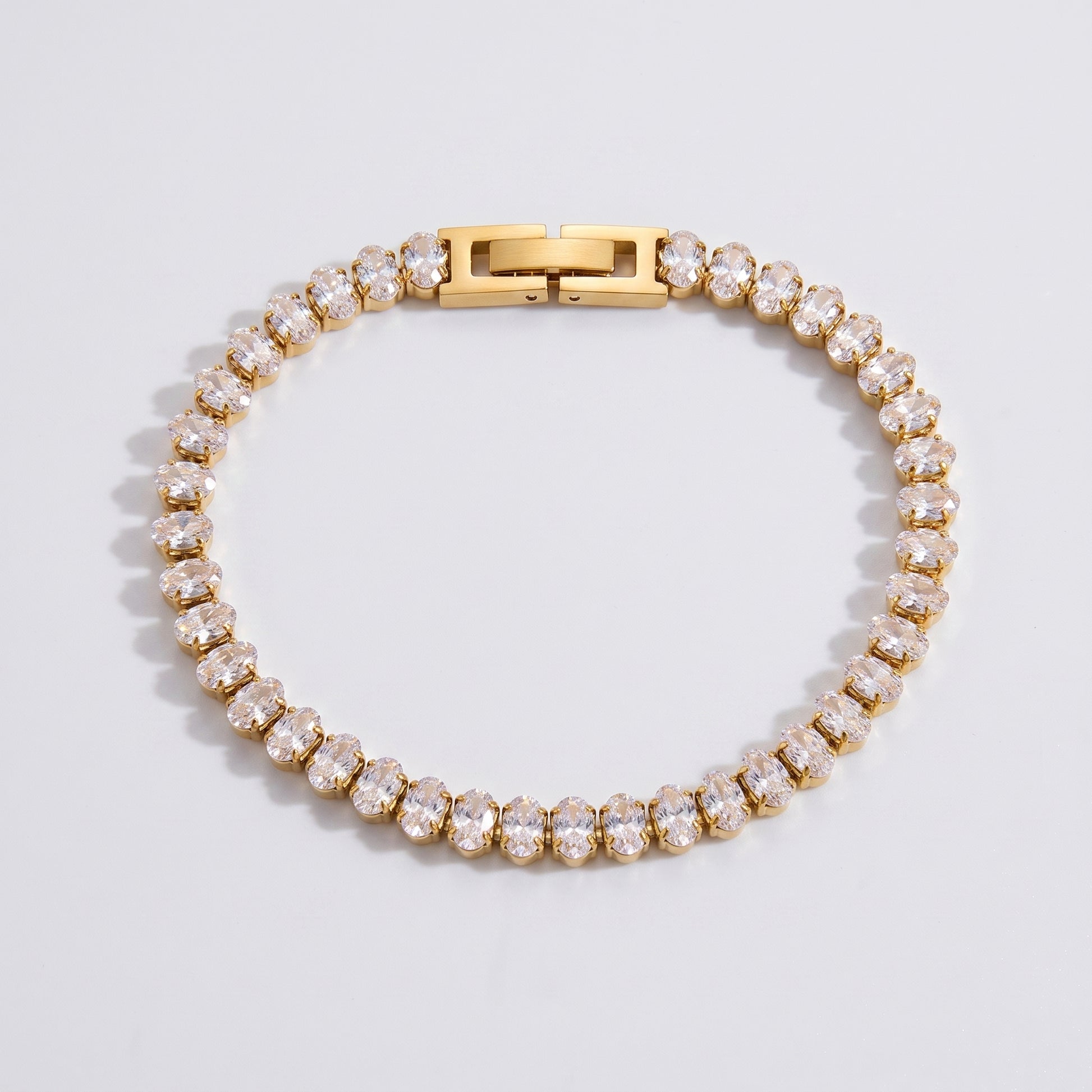 Chiara Sparkling Oval Zircon Tennis Bracelet - Joie d’Or
