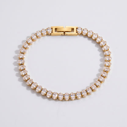 Chiara Sparkling Oval Zircon Tennis Bracelet - Joie d’Or
