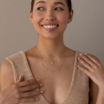 Celeste Opal Drop Necklace