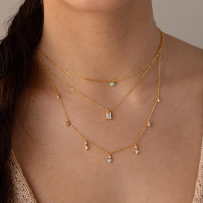 Celeste Opal Drop Necklace