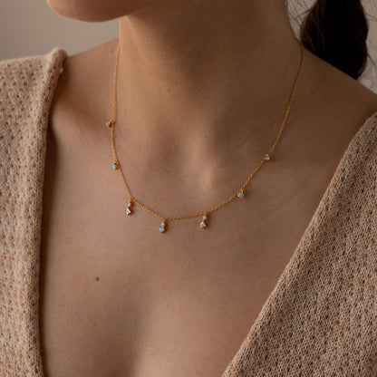 Celeste Opal Drop Necklace