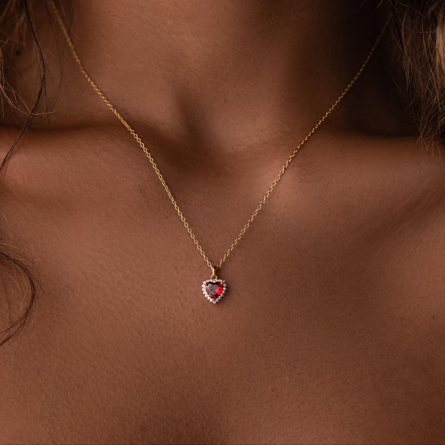 Colette Pave Heart Necklace