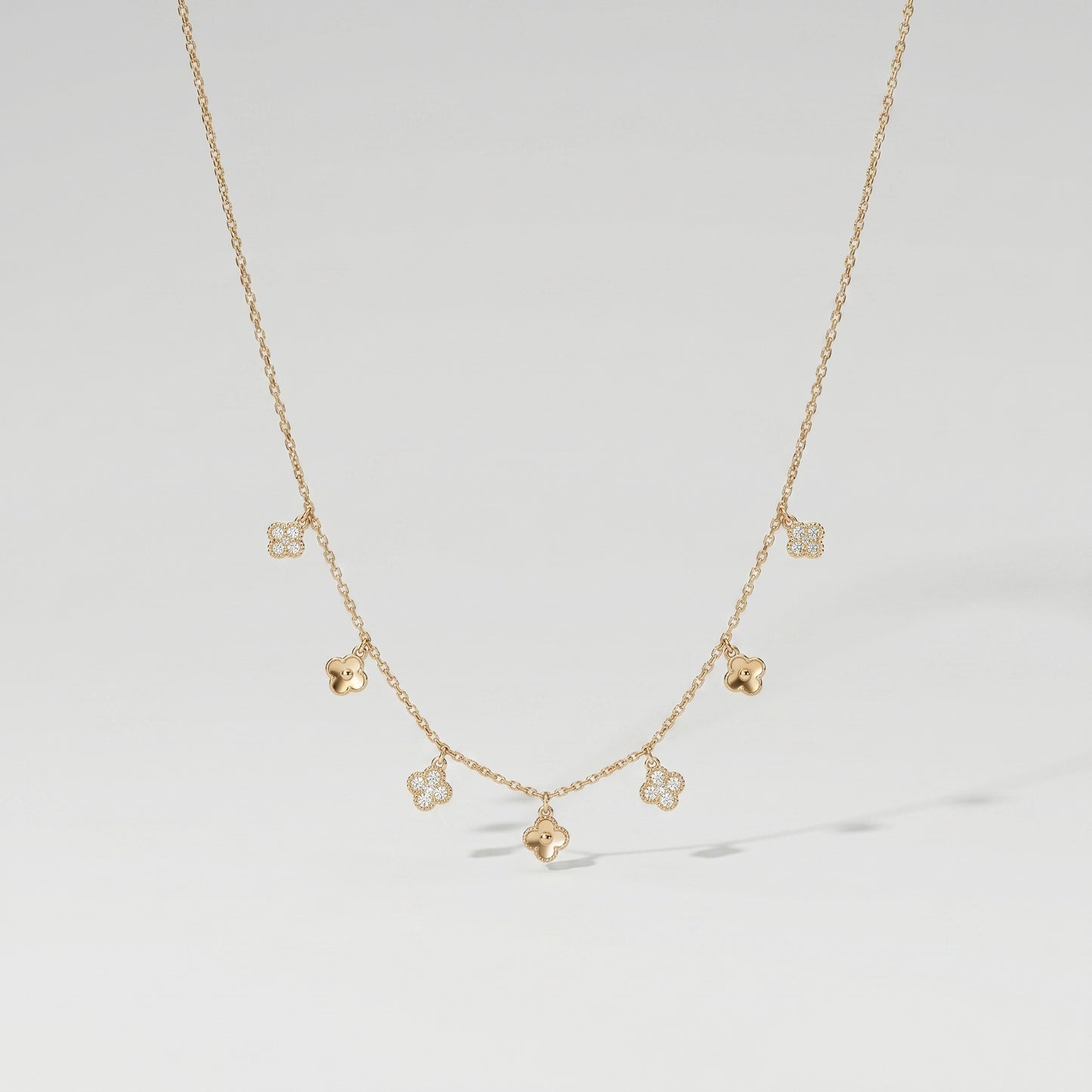 Amelia Crystal Flower Gold Necklace - Joie d’Or