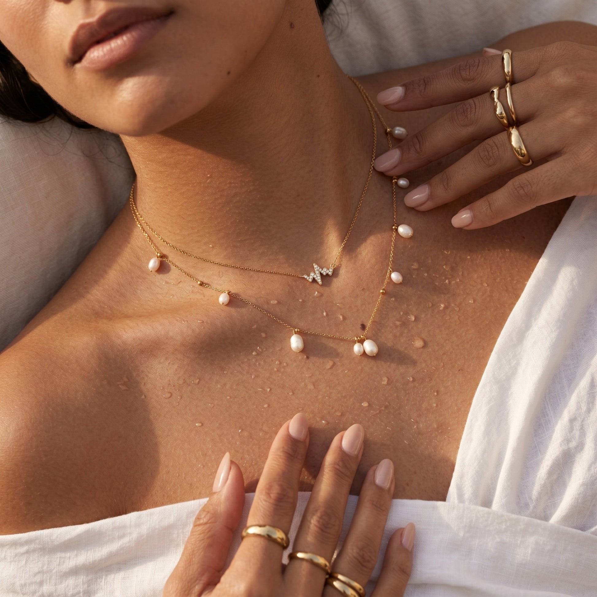 Giulia Pearl Cascade Necklace - Joie d’Or