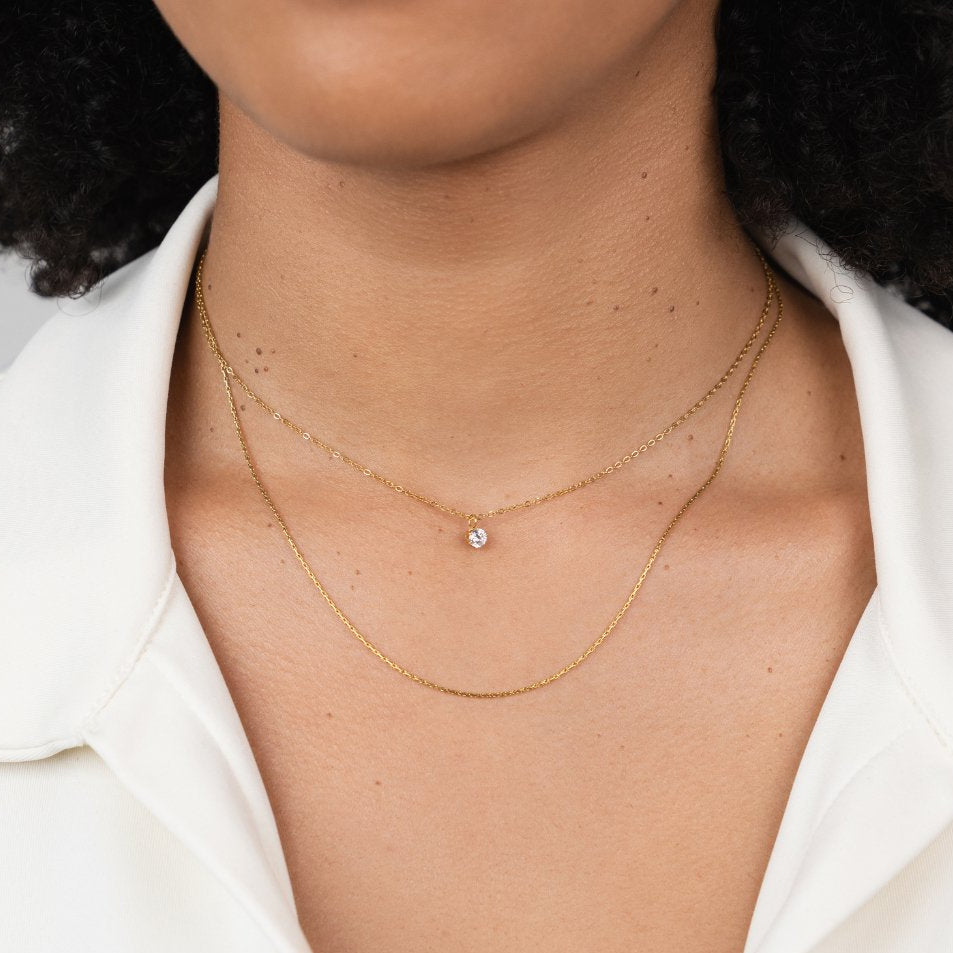 Diana Crystal Layered Necklace