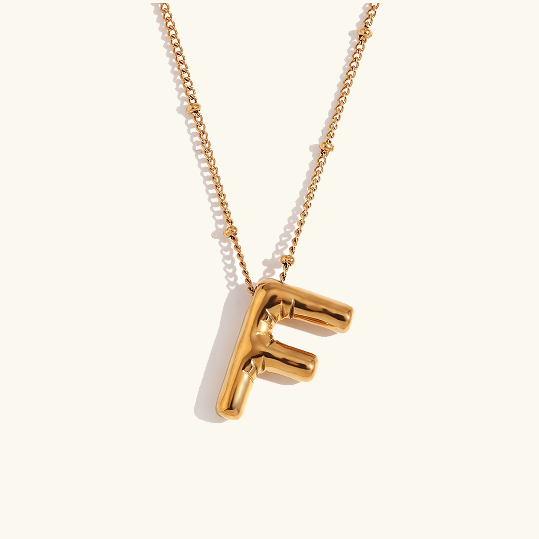 Balloon Gold Initial Necklace - Joie d’Or