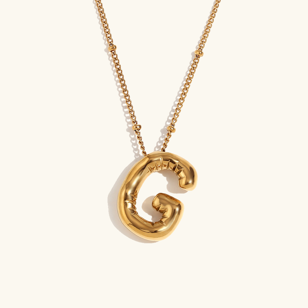 Balloon Gold Initial Necklace - Joie d’Or