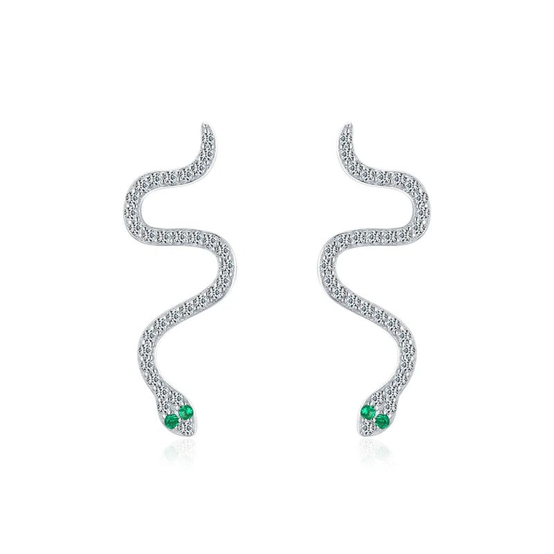 Liana Crystal Snake Earrings - Joie d’Or