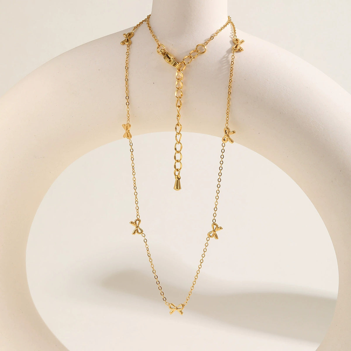 Bianca Multi-Bow Gold Necklace - Joie d’Or