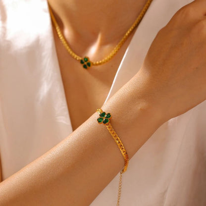 Emerald Clover Bracelet