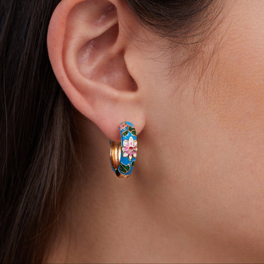 Manon Bloom Enamel Earrings