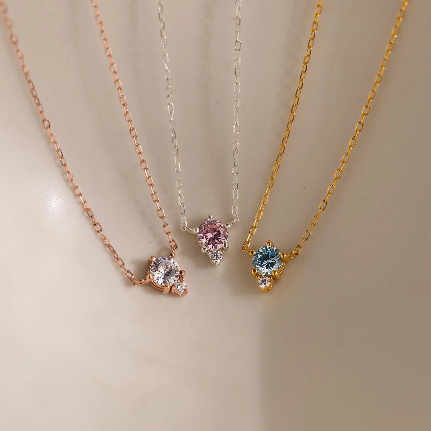 Aurora Birthstone Drop Necklace