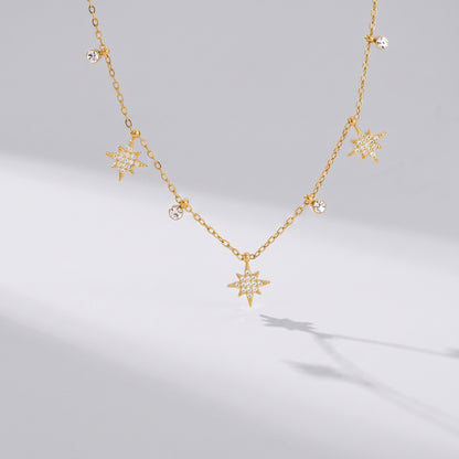 Colette Sparkling North Star Gold Chain Necklace - Joie d’Or